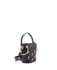 Pre-Owned Chloe Mini Roy Bucket Bag Embroidered Leather