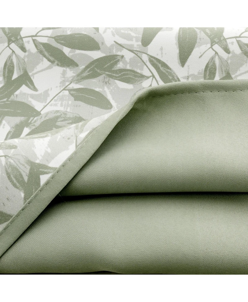 Rt Designers Collection 100% Polyester 190 Gsm Marina Revisible Blackout Grommet Curtain Panel 54" x 84