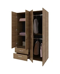 Fm Furniture Fifty Modern 2-Door Wardrobe with Shelves and Drawers
