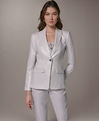 Donna Karan New York Women's One-Button Peak Lapel Blazer