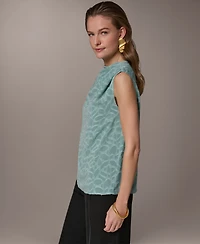 Donna Karan New York Women's Gathered Shoulder Blouse