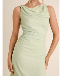 Six Stories Women's Twist Asym Chiffon Bridesmaid Dress