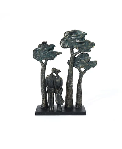 LuxenHome Resin Couple Love Windy Tabletop Decor