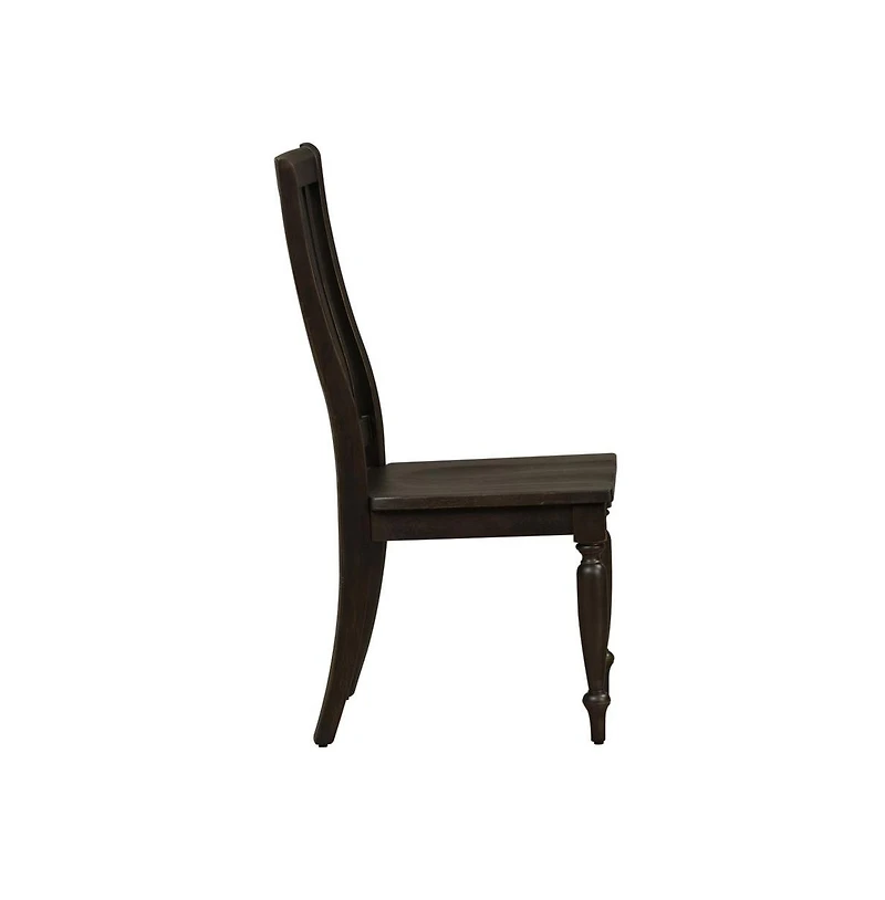 Liberty Furniture Industries, Inc Harvest Home Slat Back Side Chair in Chalkboard
