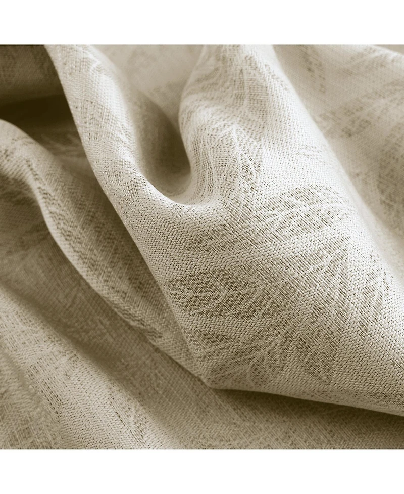 Rt Designers Collection 100% Polyester 270 Gsm Reba Luxury Jacquard Blackout Grommet Curtain Panel 54" x 90".