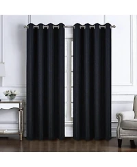 Rt Designers Collection 100% Polyester 140 Gsm Lava Jacquard Grommet Curtain Panel 54" x 84