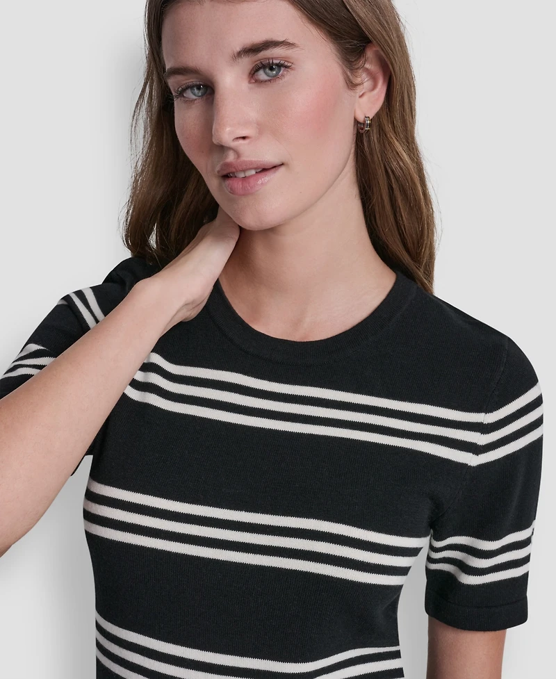 Dkny Jeans Women's Striped Crewneck Sweater