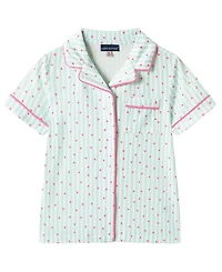 Andy & Evan Girls' Toddler 2T-4T Button-Down Shirt and Shorts Pajama Set