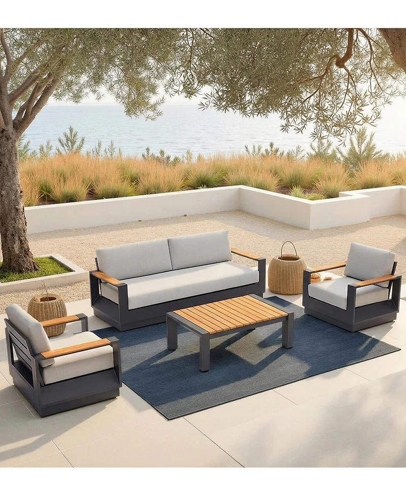 Sienna 87" Aluminum Outdoor Sofa, Created for Macy's