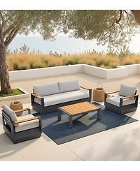 Sienna 87" Aluminum Outdoor Sofa, Created for Macy's