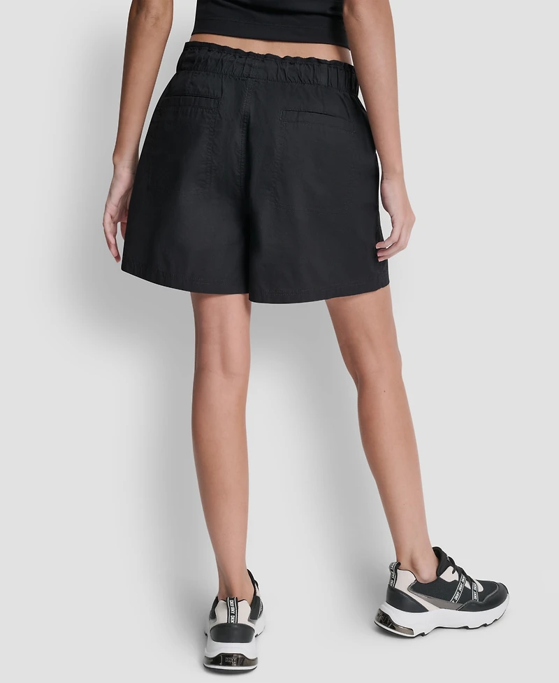 Dkny Sport Women's Mid-Rise Bungee Waist Shorts