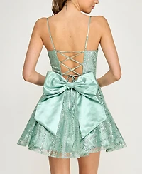 Alex & Sophia Juniors' Glitter Fit Flare Dress