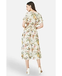 Yumi Women's Floral Print Midi Dress