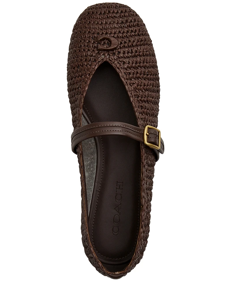 Coach Women's Sculpted C Soft Mary Jane Flats