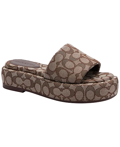 Coach Women's Sculpted C Platform Slide Sandals
