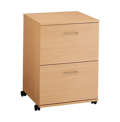 Nexera 2-Drawer Essentials Rolling Filing Cabinet