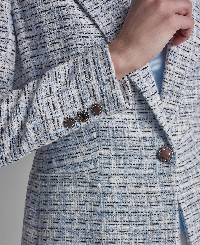 Dkny Women's Tweed One-Button Topper Jacket