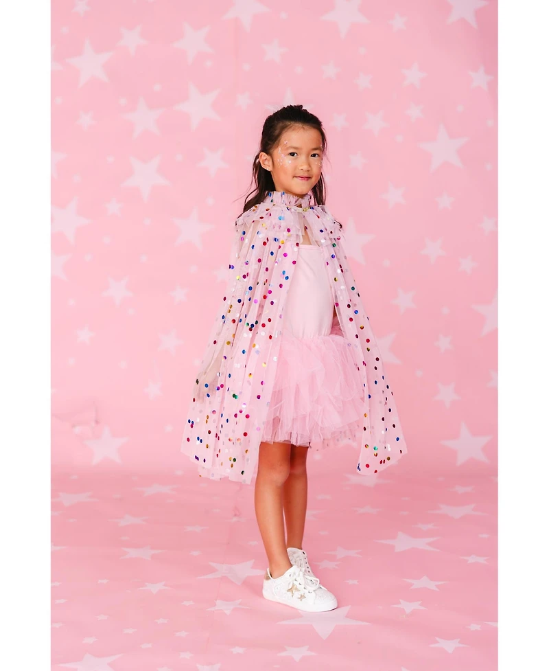 Sweet Wink Girls Pink Confetti Cape