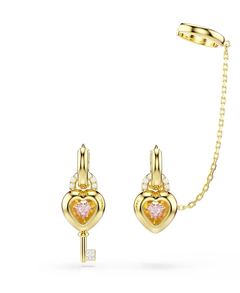 Swarovski Gold-Tone Plated Mismatched Idyllia Drop Earrings