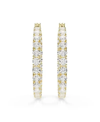 Swarovski Gold-Tone Plated Matrix Hoop Earrings