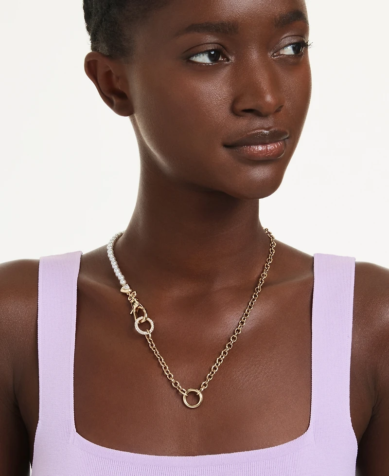 Swarovski Gold-Tone Plated Mother of Pearl Idyllia Necklaces