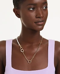 Swarovski Gold-Tone Plated Mother of Pearl Idyllia Necklaces