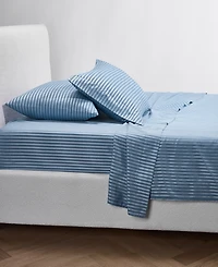 Macy's Dobby Stripe 200-Thread Count Cotton Blend 4-Pc. Sheet Set