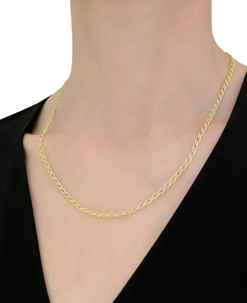 Macy's Harlequin Link Necklace in 10k Two-Tone Gold