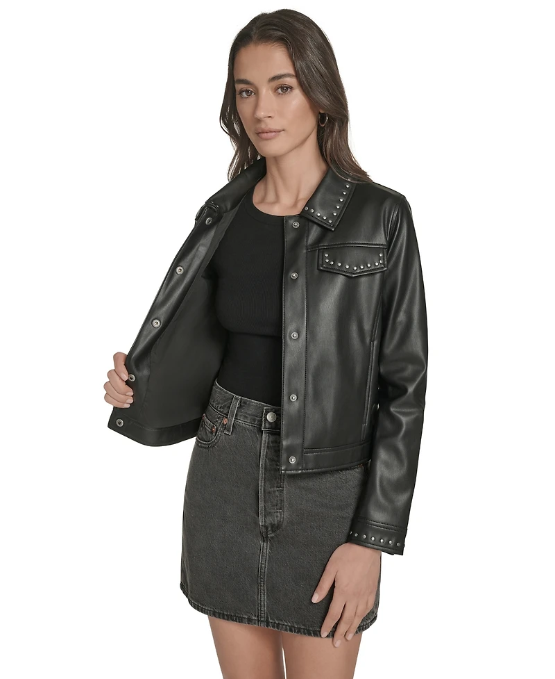 Levi's Women's Laydown Collar Studded Jacket