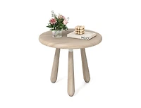 Slickblue Outdoor 18 Inch Mahogany Wood Side Table with Thickened Top