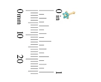 Curata Jewelry Solid 14k Yellow Gold Cubic Zirconia 3mm Flower Nose stud