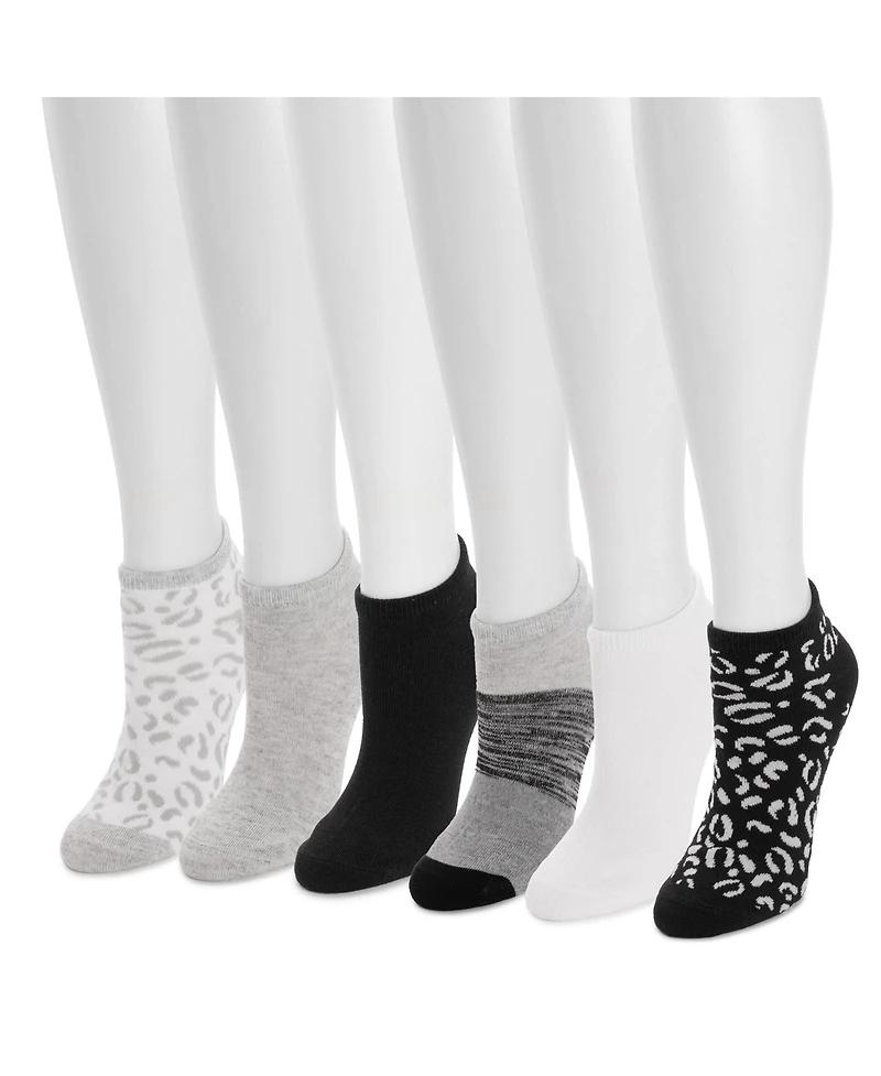 Muk Luks Women's Low Cut Novelty Socks, 6 Pair Pack