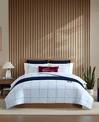 Lacoste Home Tennis Checks Cotton 3-Pc. Comforter Set, Full/Queen