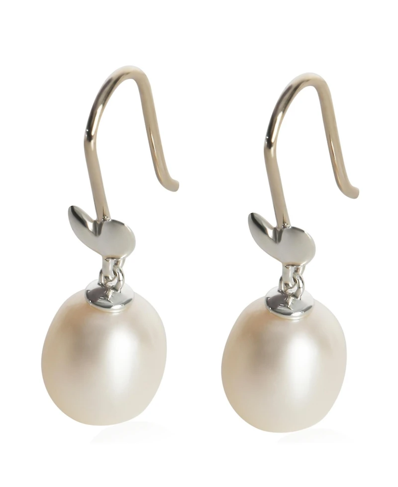 Pre-Owned Tiffany & Co Sterling Pearl Olive Leaf Earrings
