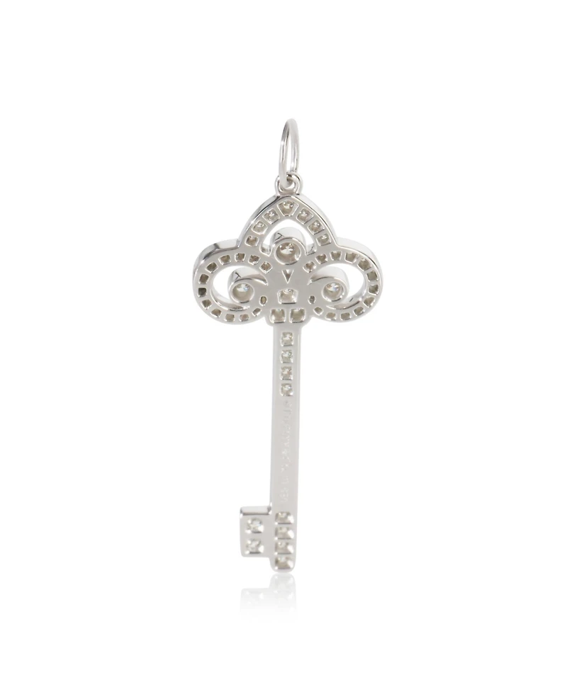 Pre-Owned Tiffany & Co Platinum Diamond Fluer De Lis Key Pendant
