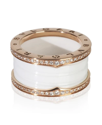 Bvlgari Rose Gold Diamond B.zero1 Ring