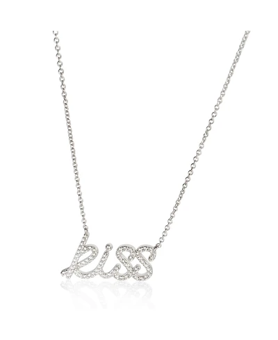 Pre-Owned Tiffany & Co White Gold Diamond Paloma Picasso Graffiti Kiss Pendant