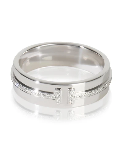 Tiffany & Co. White Gold Diamond Tiffany T Wide Ring