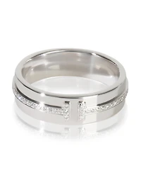 Tiffany & Co. White Gold Diamond Tiffany T Wide Ring