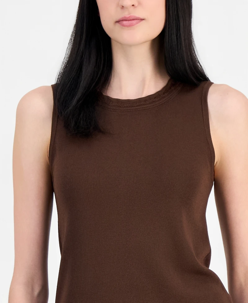Anne Klein Women's Scallop-Trim Sleeveless Top