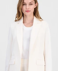 Anne Klein Women's Notch-Collar Open-Front Three-Pocket Jacket