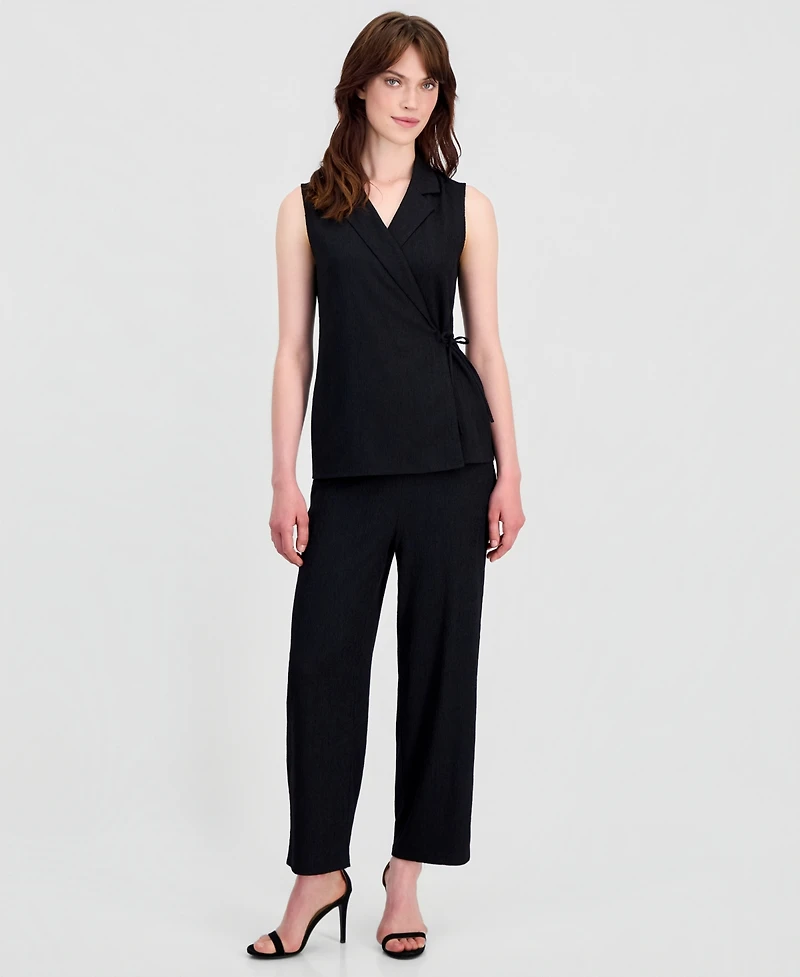 Anne Klein Women's Pebble-Texture Knit Sleeveless Top