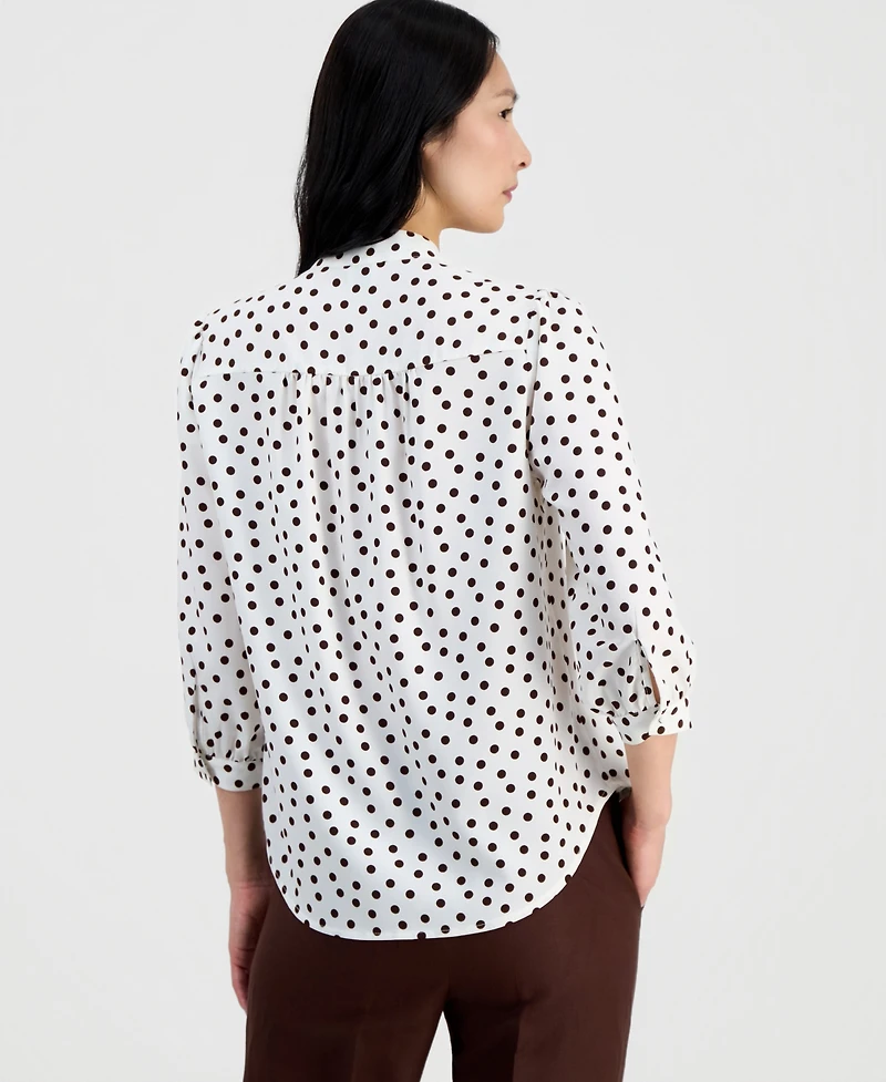 Anne Klein Petite Y-Neck Pull-On Top