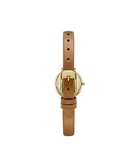 Breda Beverly 1730n Gold and Brown Leather Band Watch, 25mm