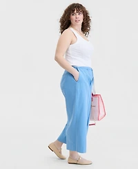 On 34th Trendy Plus Cropped Wide-Leg Pants, Macy's Exclusive