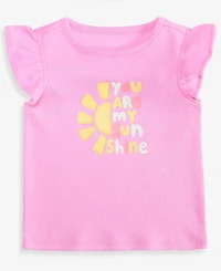 First Impressions Baby Girls' 3M-24M Mix & Match You Are My Sunshine Flutter-Sleeve Top, Macy's Exclusive