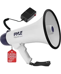 Pyle 40W Rechargeable Megaphone Speaker with Handheld Mic PMP45R - Portable