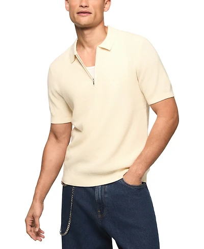 Lucky Brand's Men's Quarter-Zip Polo Sweater
