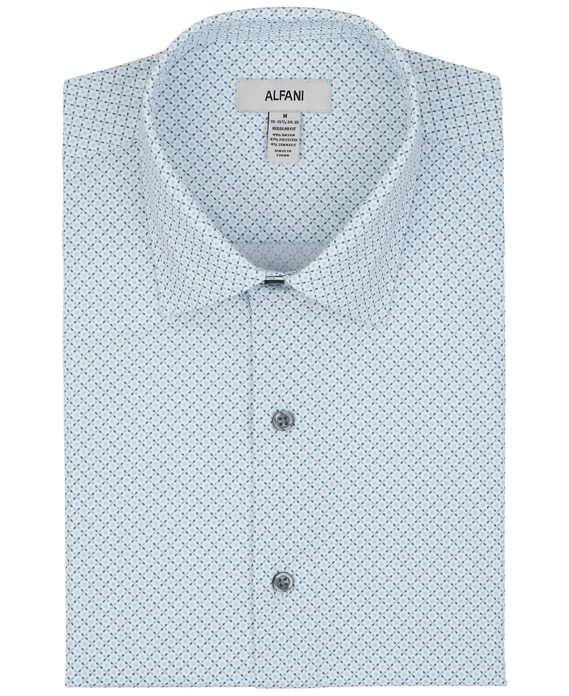 Alfani Men's Regular Fit Micro Dot Dress Shirt, Macy's Exclusive