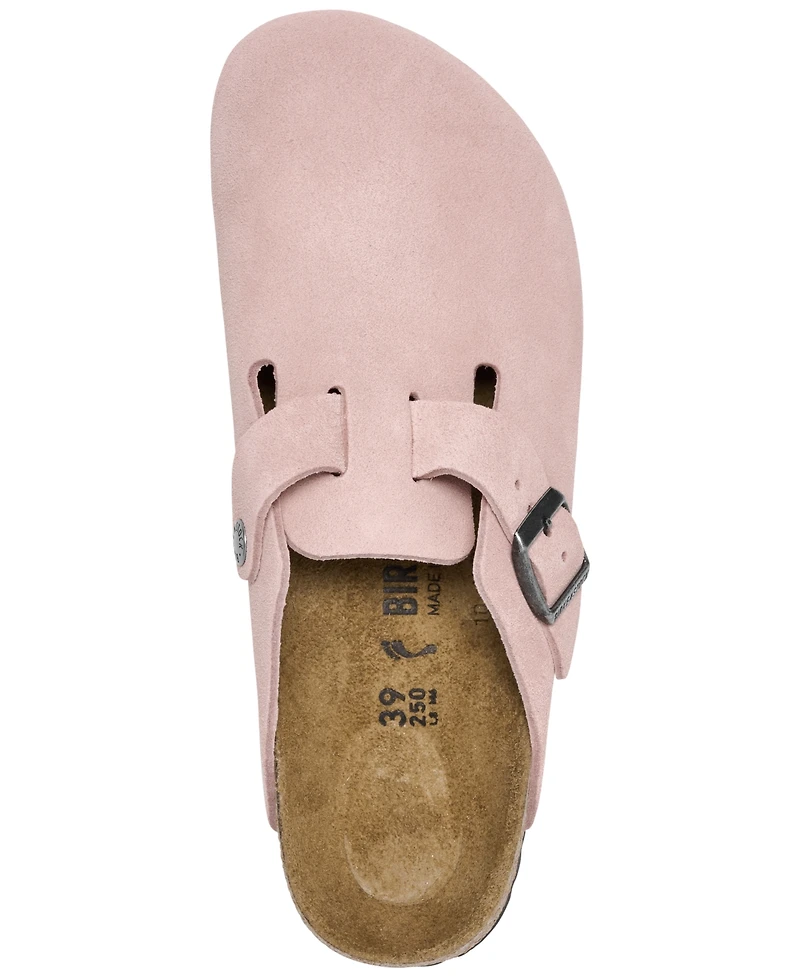 Birkenstock Women's Boston Suede Leather Casual Clogs from Finish Line